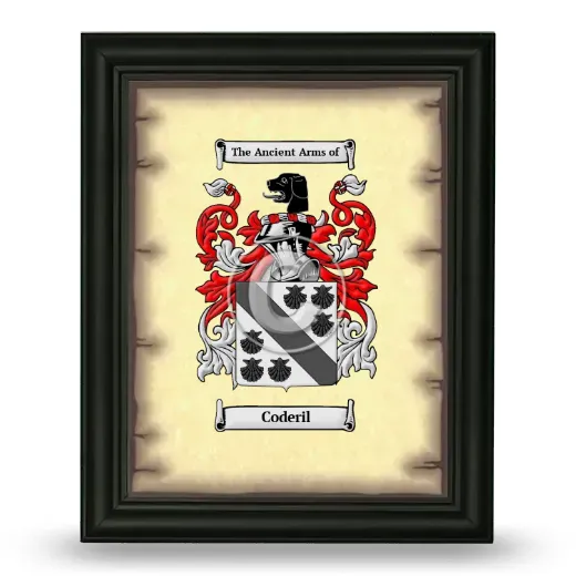 Coderil Coat of Arms Framed - Black