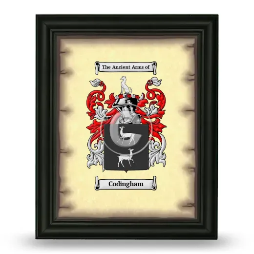 Codingham Coat of Arms Framed - Black