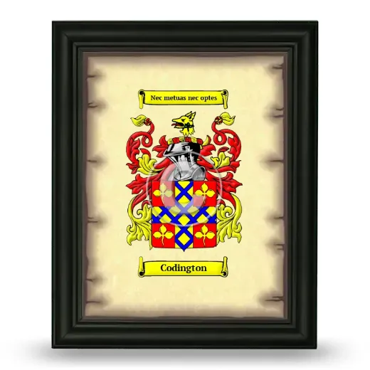 Codington Coat of Arms Framed - Black