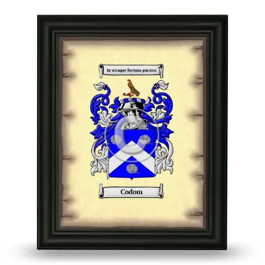 Codom Coat of Arms Framed - Black