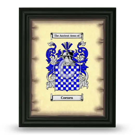 Coenen Coat of Arms Framed - Black