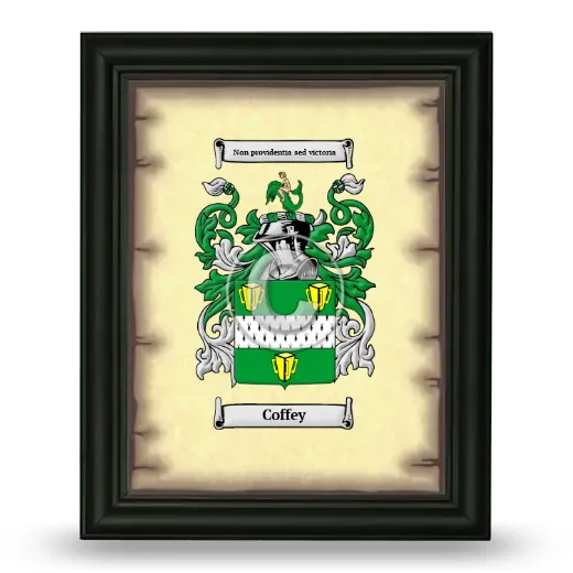 Coffey Coat of Arms Framed - Black