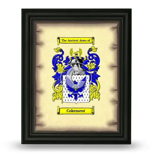 Cokement Coat of Arms Framed - Black