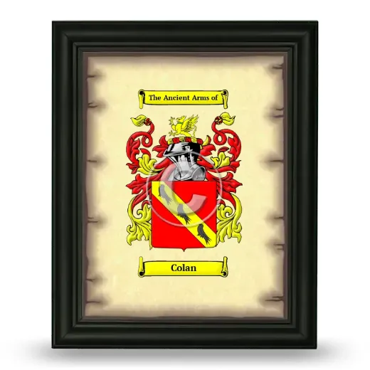 Colan Coat of Arms Framed - Black