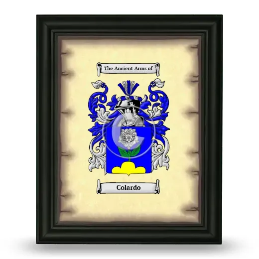 Colardo Coat of Arms Framed - Black