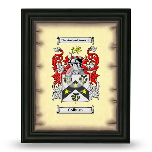 Colburn Coat of Arms Framed - Black