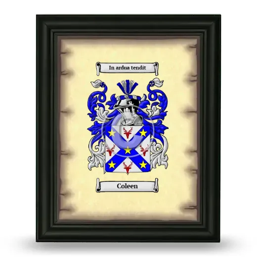 Coleen Coat of Arms Framed - Black