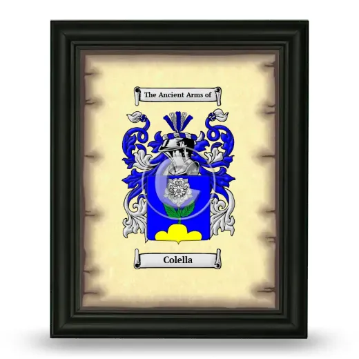 Colella Coat of Arms Framed - Black