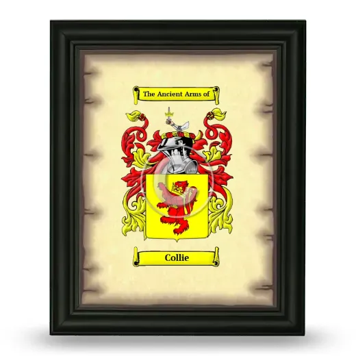 Collie Coat of Arms Framed - Black