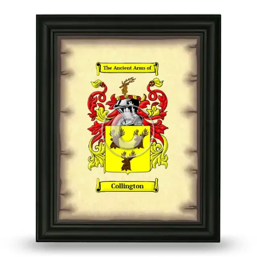 Collington Coat of Arms Framed - Black