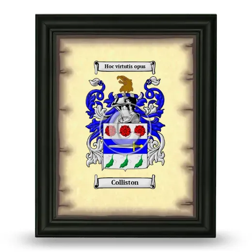 Colliston Coat of Arms Framed - Black