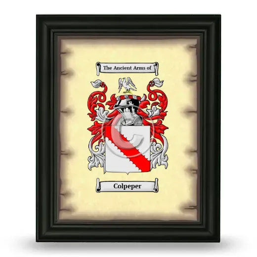 Colpeper Coat of Arms Framed - Black