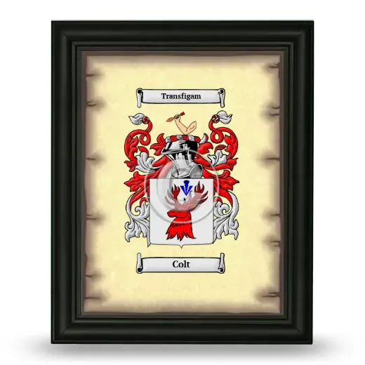 Colt Coat of Arms Framed - Black
