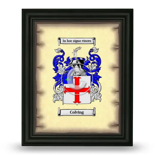 Colving Coat of Arms Framed - Black