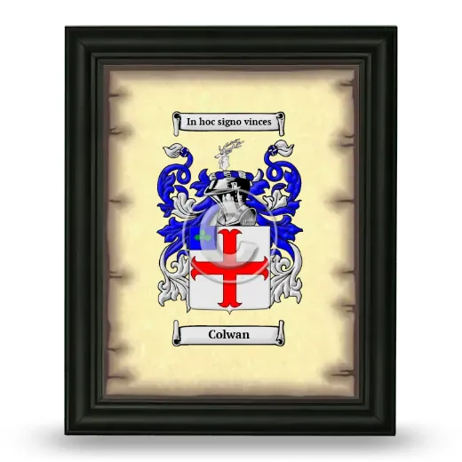 Colwan Coat of Arms Framed - Black