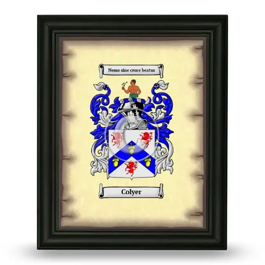Colyer Coat of Arms Framed - Black