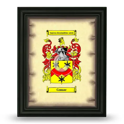 Comar Coat of Arms Framed - Black