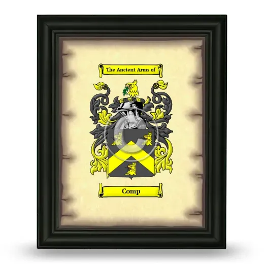 Comp Coat of Arms Framed - Black