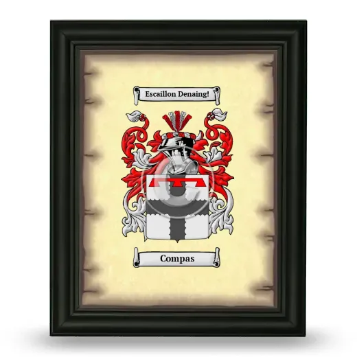 Compas Coat of Arms Framed - Black