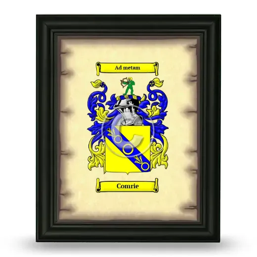 Comrie Coat of Arms Framed - Black