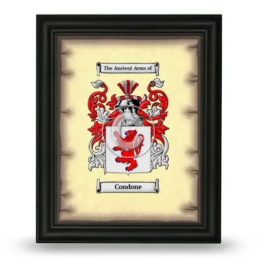 Condone Coat of Arms Framed - Black
