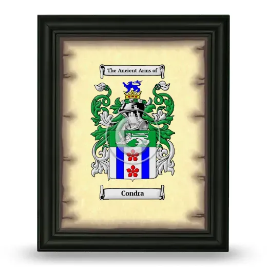 Condra Coat of Arms Framed - Black