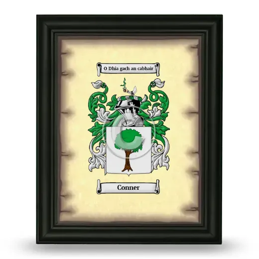 Conner Coat of Arms Framed - Black