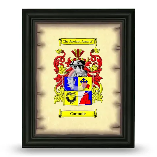 Connole Coat of Arms Framed - Black