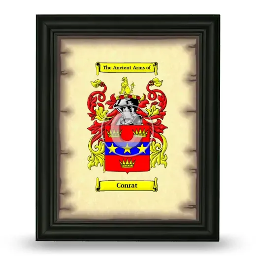 Conrat Coat of Arms Framed - Black