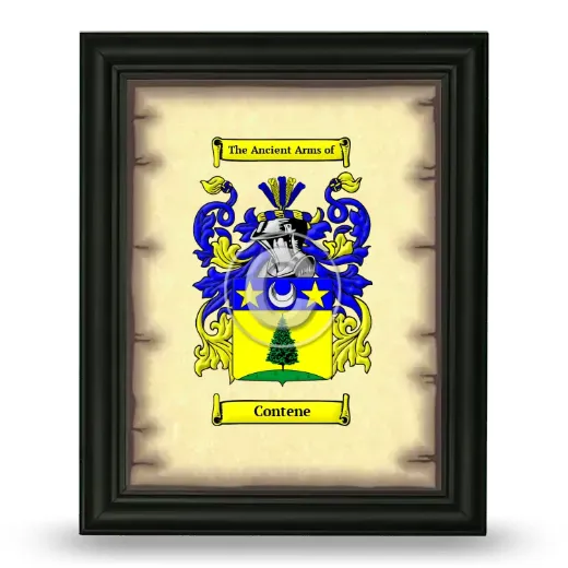 Contene Coat of Arms Framed - Black