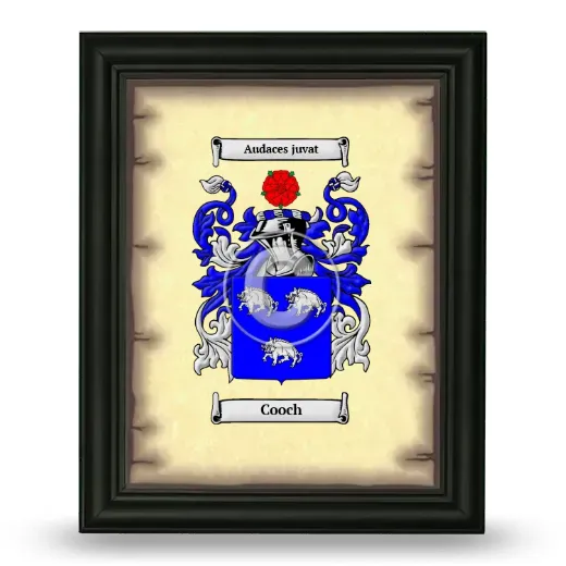 Cooch Coat of Arms Framed - Black