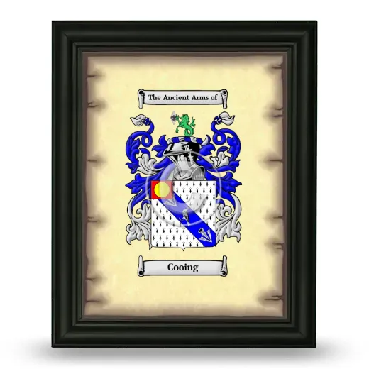 Cooing Coat of Arms Framed - Black