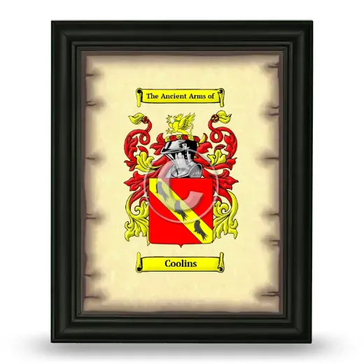 Coolins Coat of Arms Framed - Black