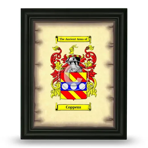 Coppens Coat of Arms Framed - Black