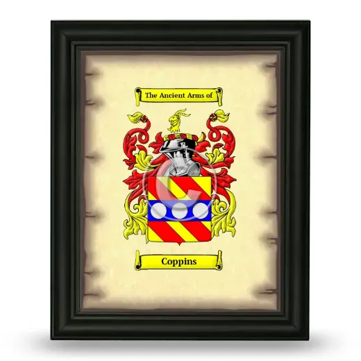Coppins Coat of Arms Framed - Black