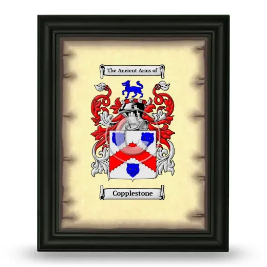 Copplestone Coat of Arms Framed - Black