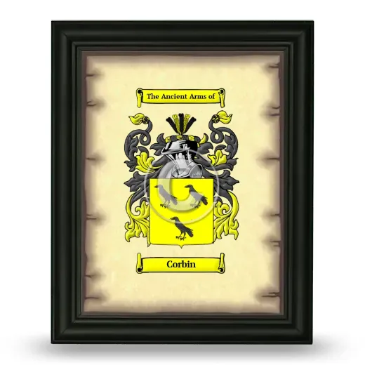 Corbin Coat of Arms Framed - Black