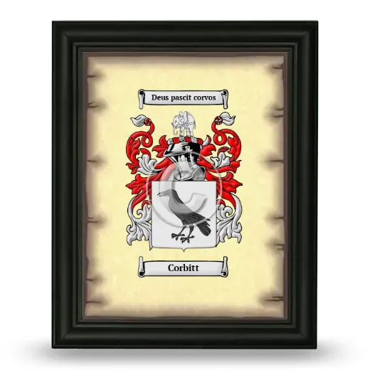 Corbitt Coat of Arms Framed - Black