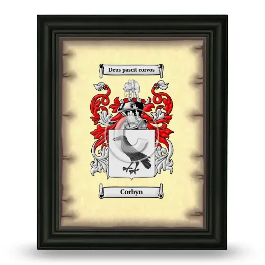 Corbyn Coat of Arms Framed - Black