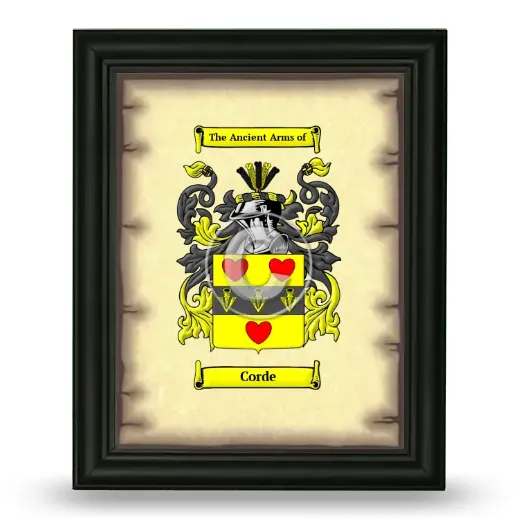 Corde Coat of Arms Framed - Black