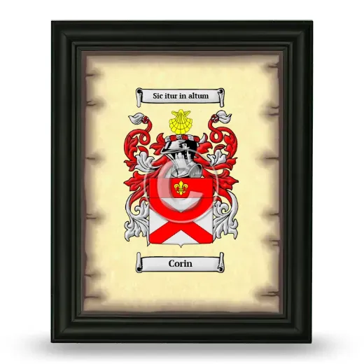 Corin Coat of Arms Framed - Black