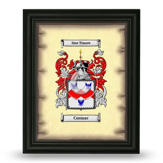 Cormac Coat of Arms Framed - Black