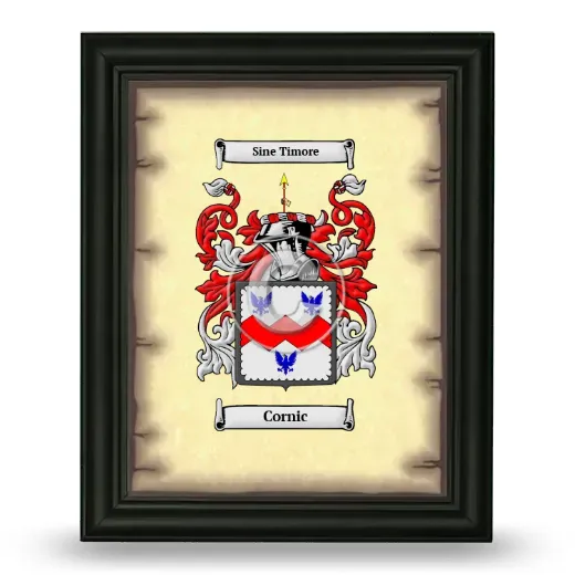 Cornic Coat of Arms Framed - Black