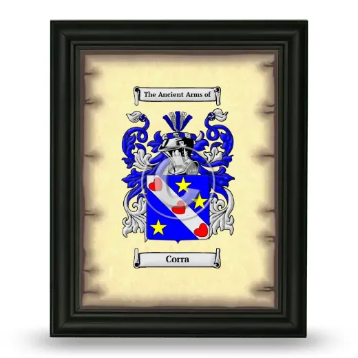 Corra Coat of Arms Framed - Black