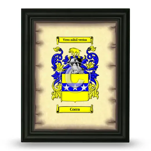 Corra Coat of Arms Framed - Black