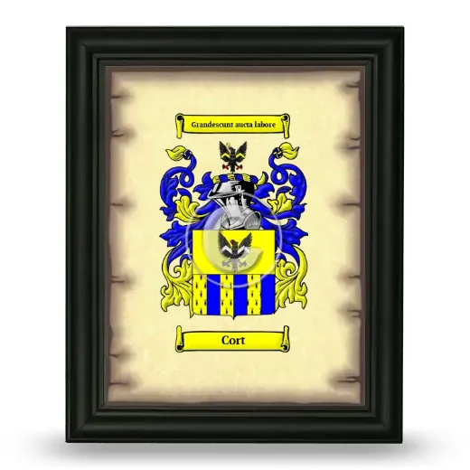 Cort Coat of Arms Framed - Black
