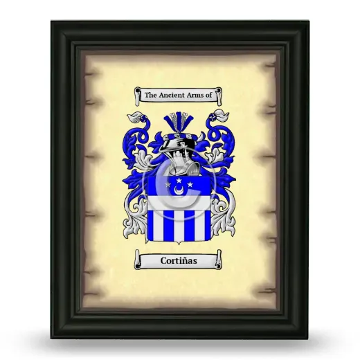 Cortiñas Coat of Arms Framed - Black