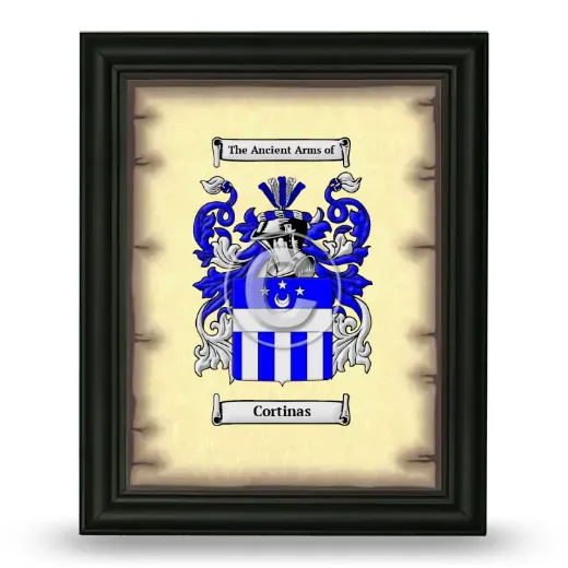 Cortinas Coat of Arms Framed - Black