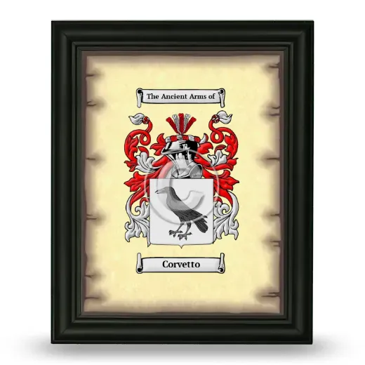 Corvetto Coat of Arms Framed - Black