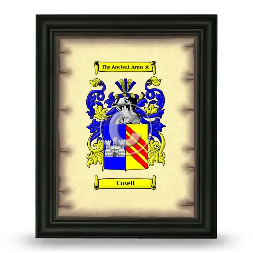 Cosell Coat of Arms Framed - Black